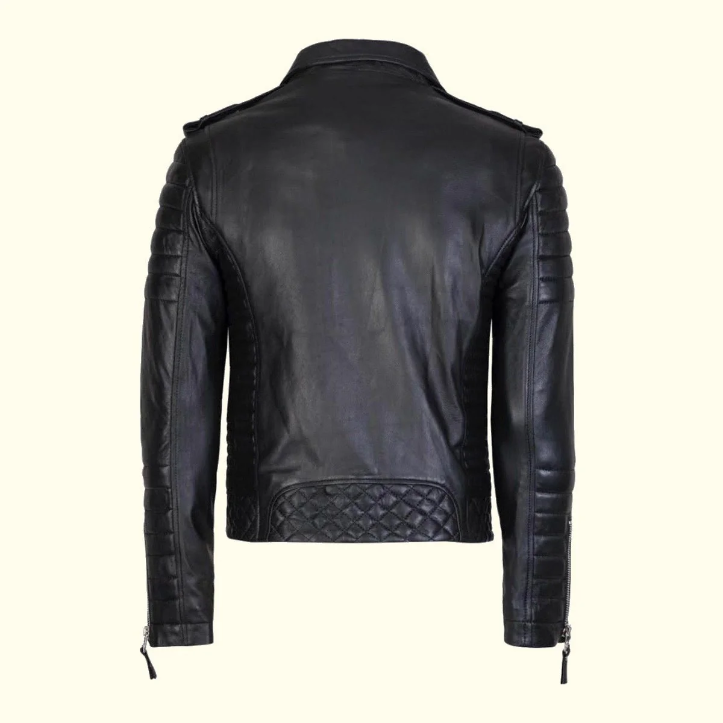 Balleruss Men Slim Fit Motorcyle Leather Jacket