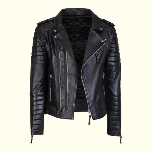 Balleruss Men Slim Fit Motorcyle Leather Jacket